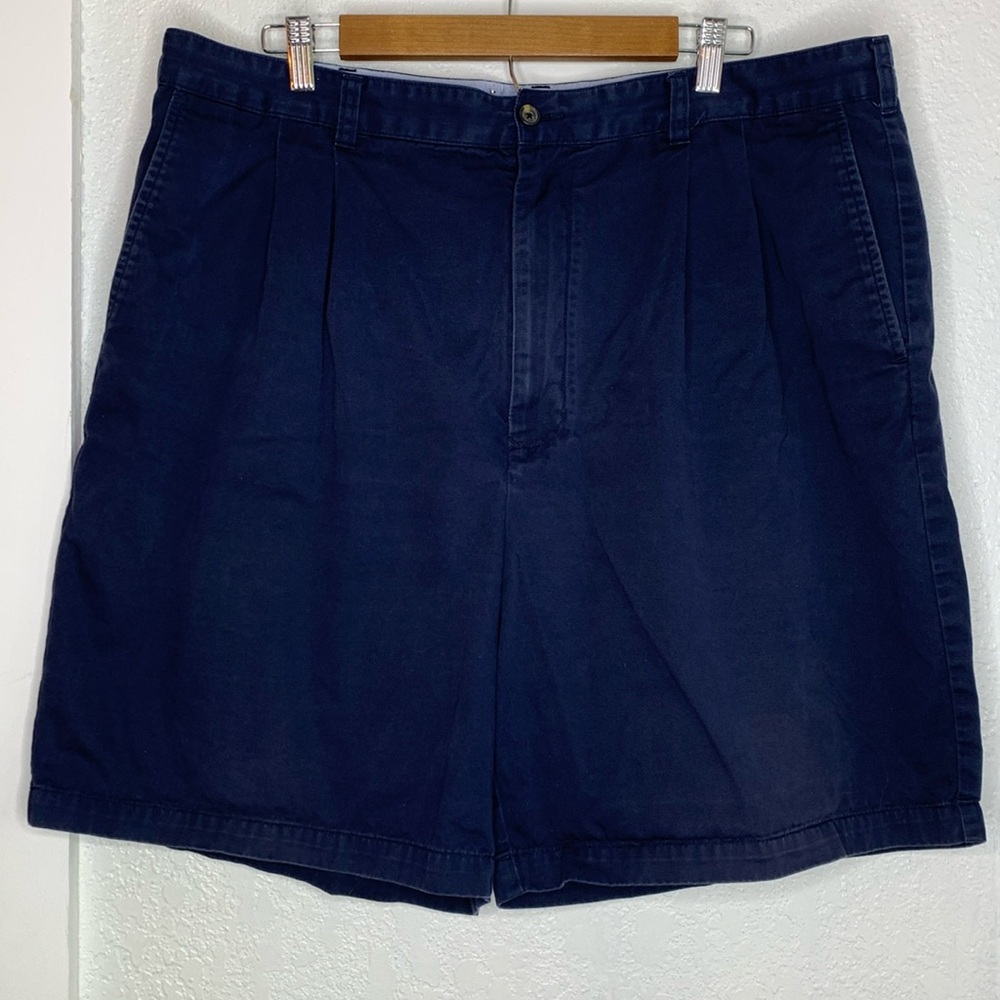 Tommy Hilfiger Golf Navy Pleated Chino Shorts Men’s Size 40 Preppy Classic 90s
